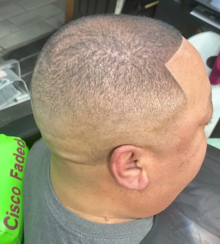 Skin fade haircut clip